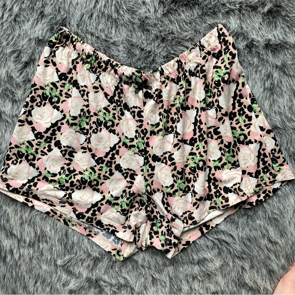 Cynthia Rowley Leopard Print PJ Shorts